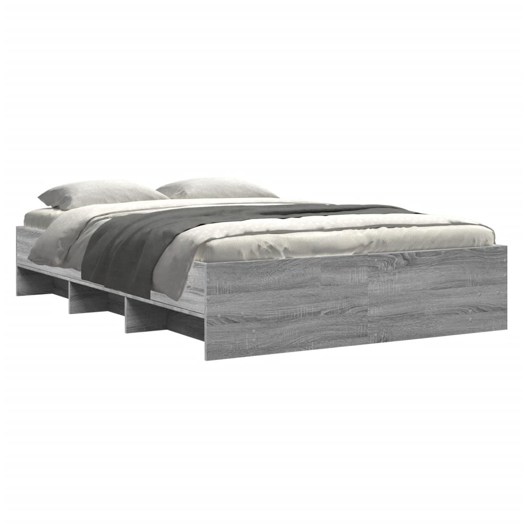 Bed frame Grey Sonoma 120x200 cm wood material