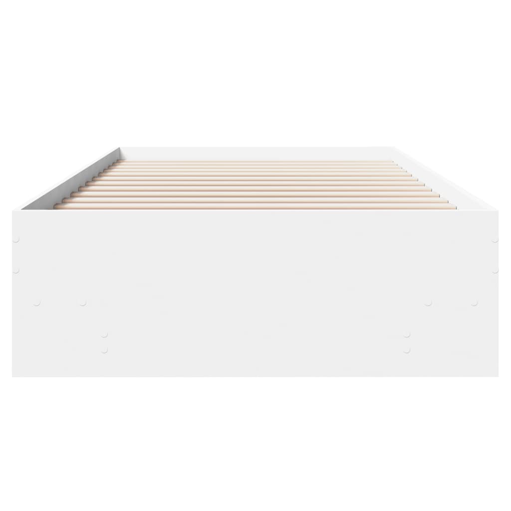 Bettgestell Weiß 100x200 cm Holzwerkstoff