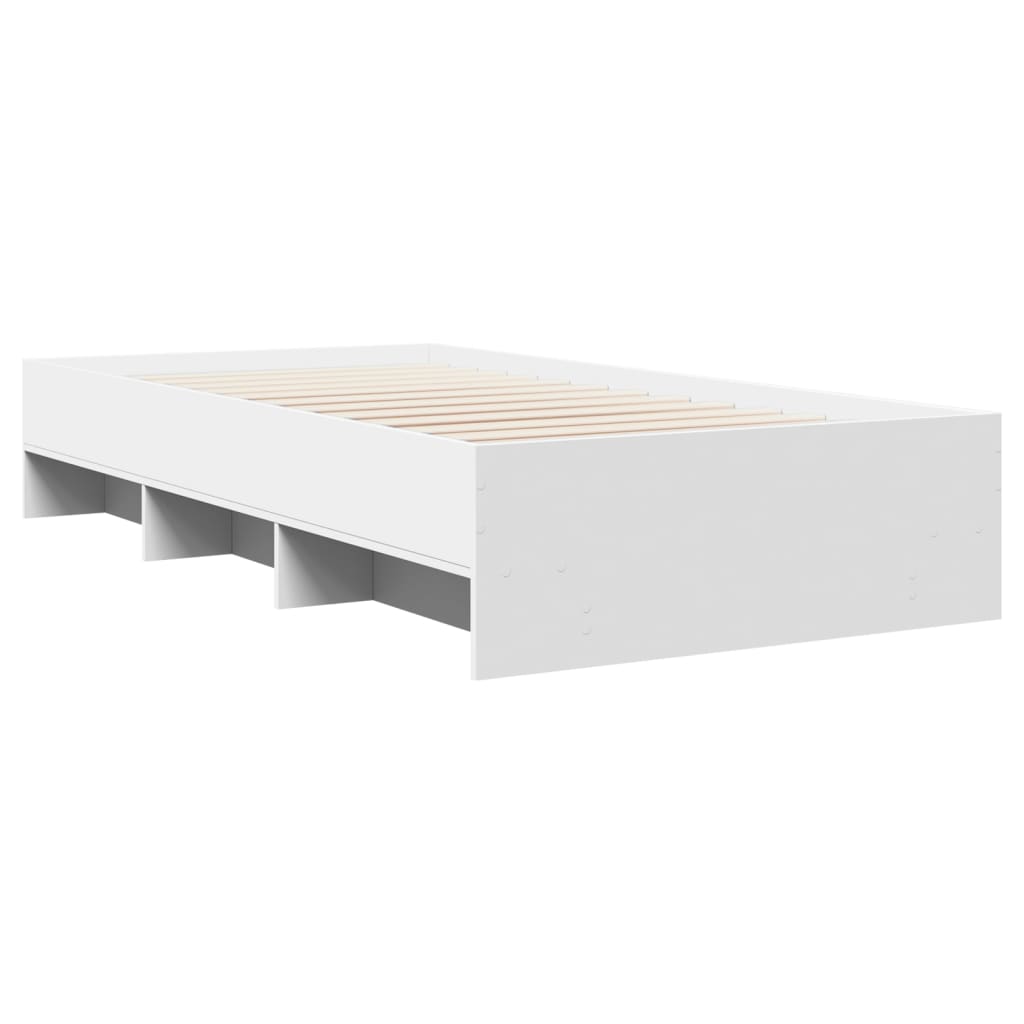 Bettgestell Weiß 100x200 cm Holzwerkstoff