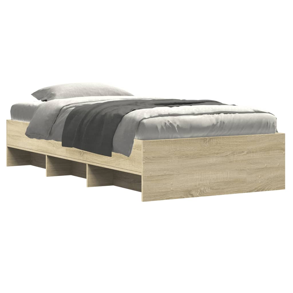 Bettgestell ohne Matratze Sonoma-Eiche 100x200 cm Holzwerkstoff