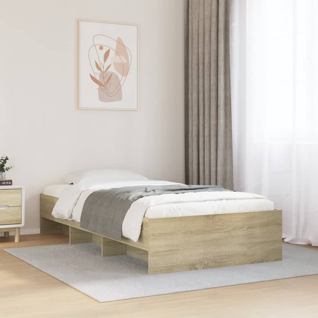 Bettgestell ohne Matratze Sonoma-Eiche 90x200 cm Holzwerkstoff