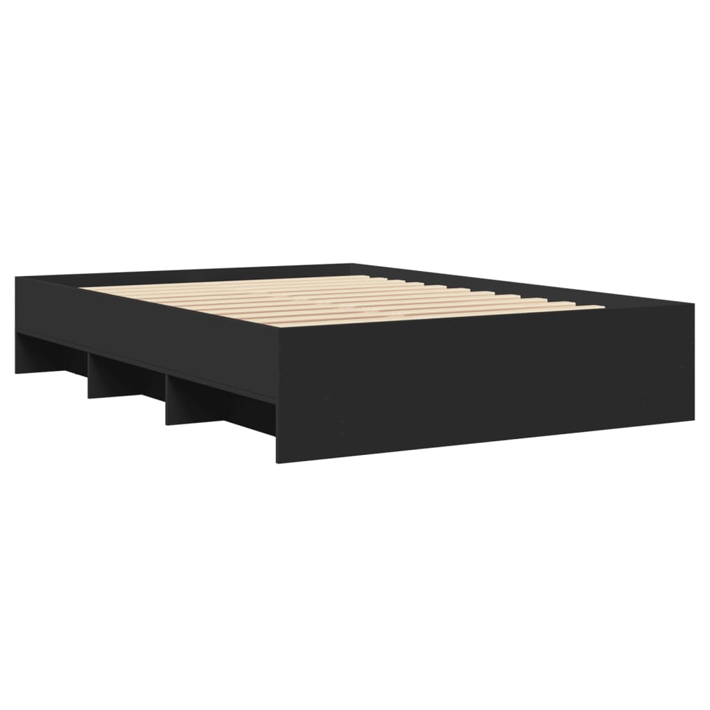 Bettgestell Schwarz 140x190 cm Holzwerkstoff