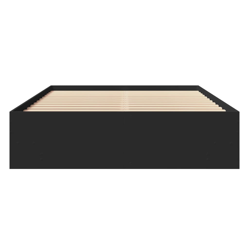 Bettgestell Schwarz 140x190 cm Holzwerkstoff