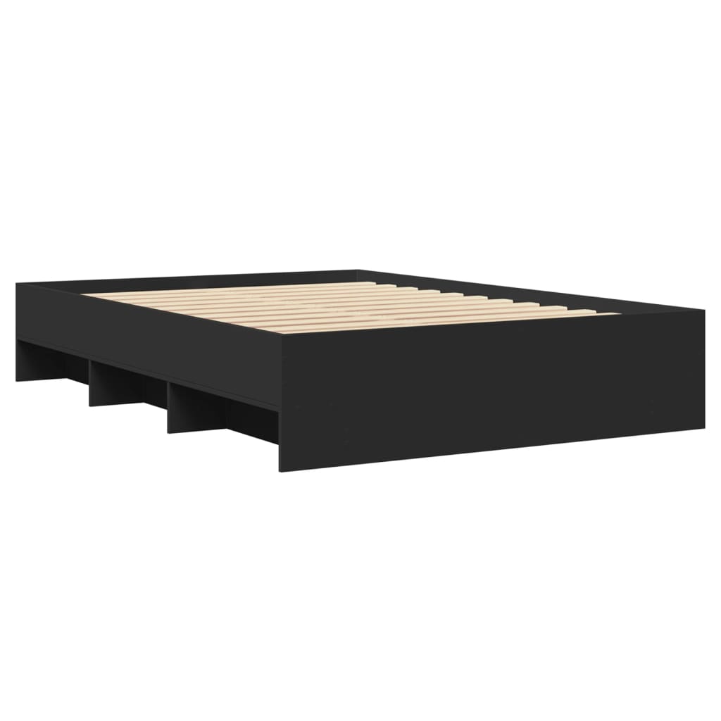 Bettgestell Schwarz 140x190 cm Holzwerkstoff