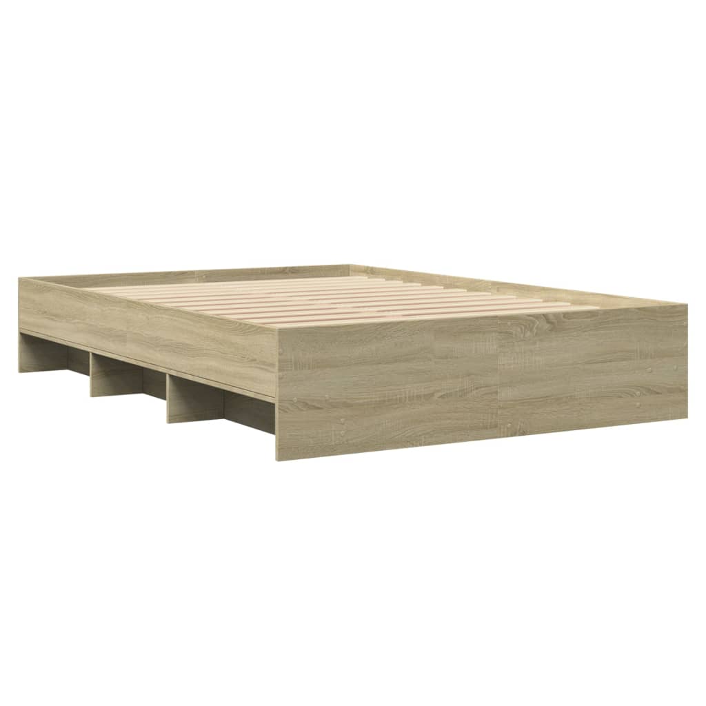 Bettgestell ohne Matratze Sonoma-Eiche 140x190 cm Holzwerkstoff