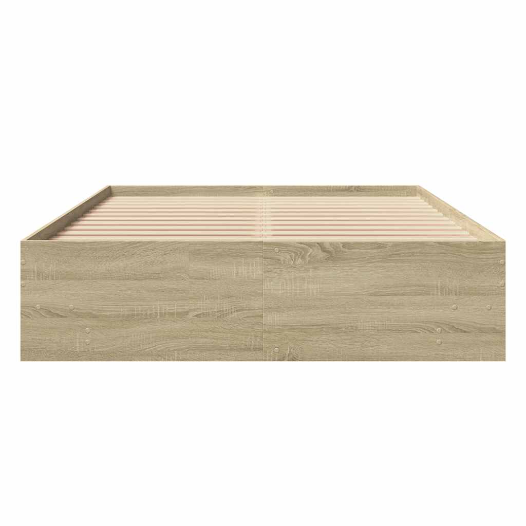 Bettgestell ohne Matratze Sonoma-Eiche 140x190 cm Holzwerkstoff