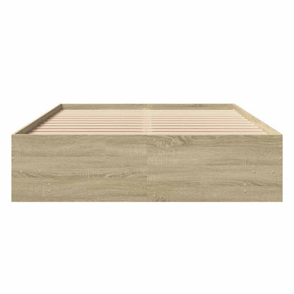 Bettgestell ohne Matratze Sonoma-Eiche 140x190 cm Holzwerkstoff