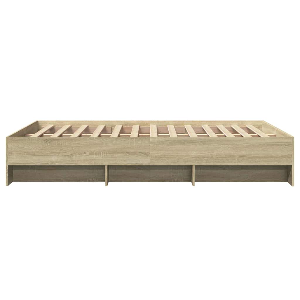 Bettgestell ohne Matratze Sonoma-Eiche 140x190 cm Holzwerkstoff