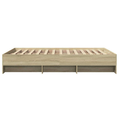 Bettgestell ohne Matratze Sonoma-Eiche 140x190 cm Holzwerkstoff