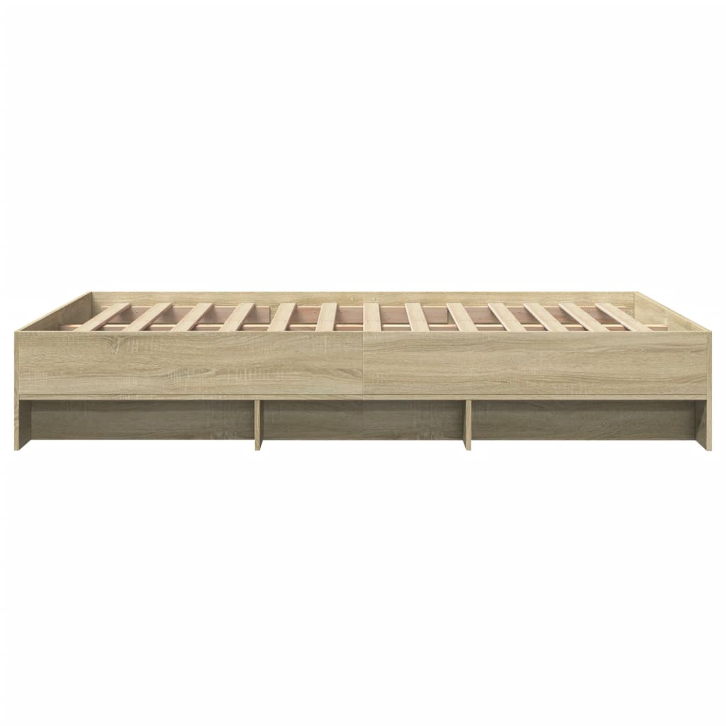 Bettgestell ohne Matratze Sonoma-Eiche 140x190 cm Holzwerkstoff