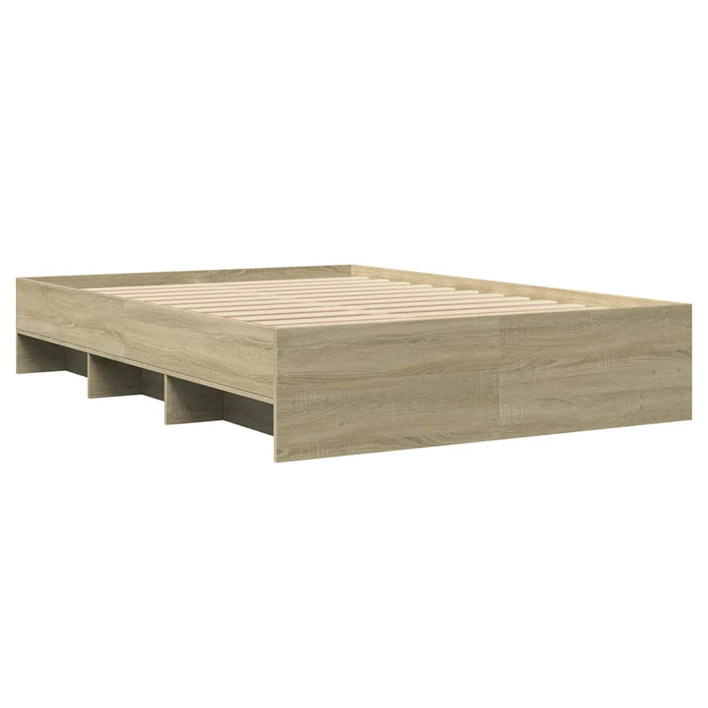 Bettgestell ohne Matratze Sonoma-Eiche 140x190 cm Holzwerkstoff