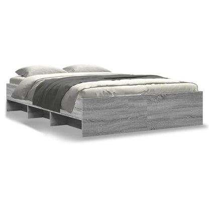 Bettgestell Grau Sonoma 140x190 cm Holzwerkstoff