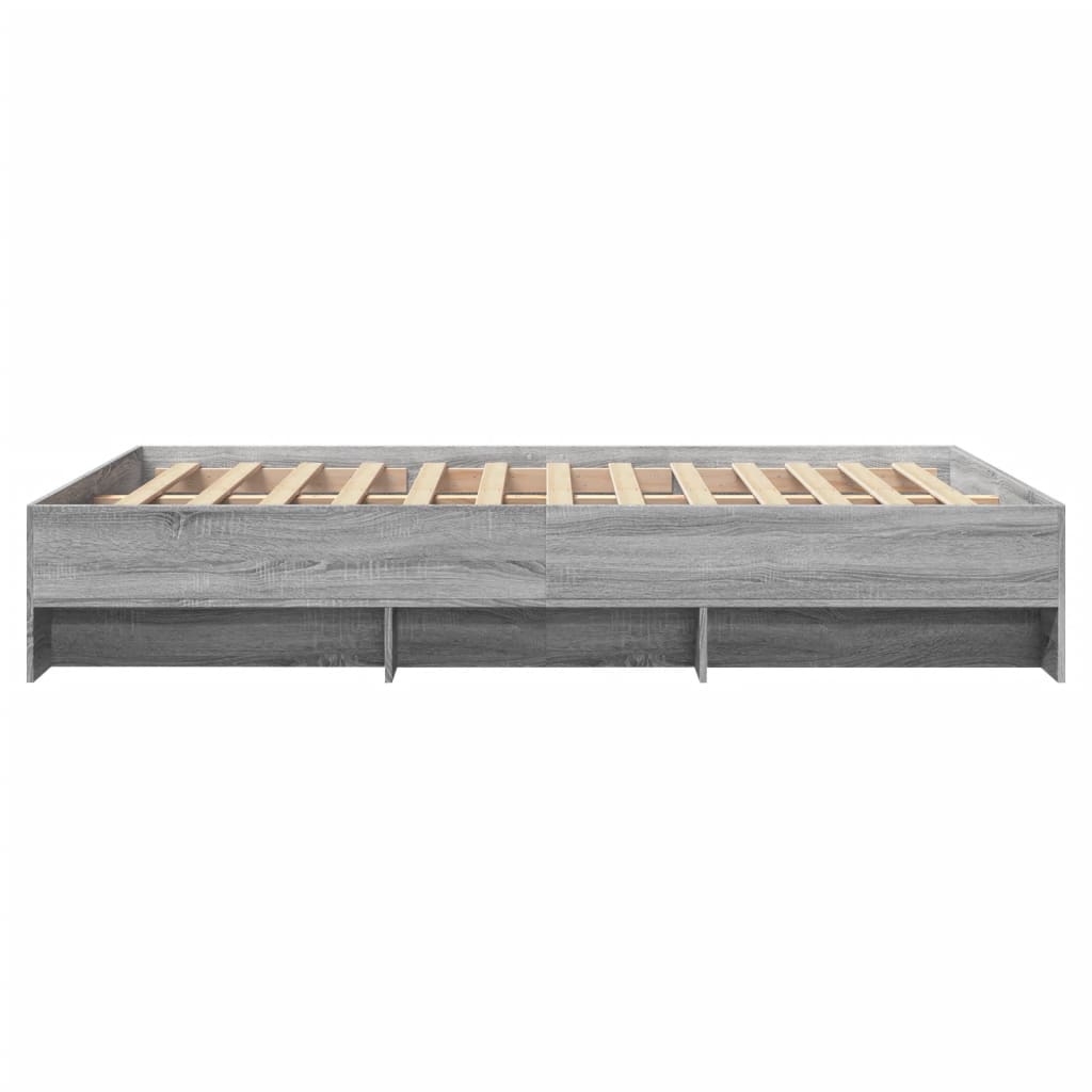 Bed frame Grey Sonoma 140x190 cm wood material