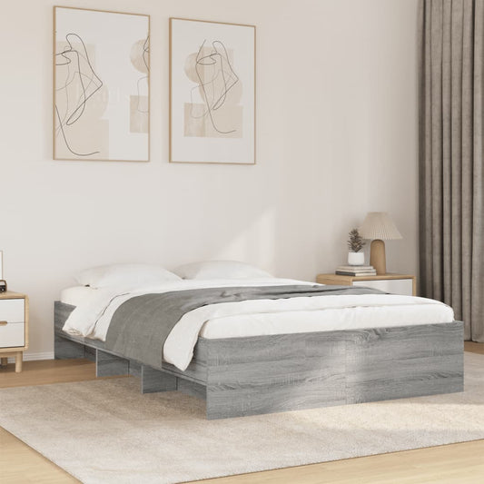 Bed frame Grey Sonoma 140x190 cm wood material