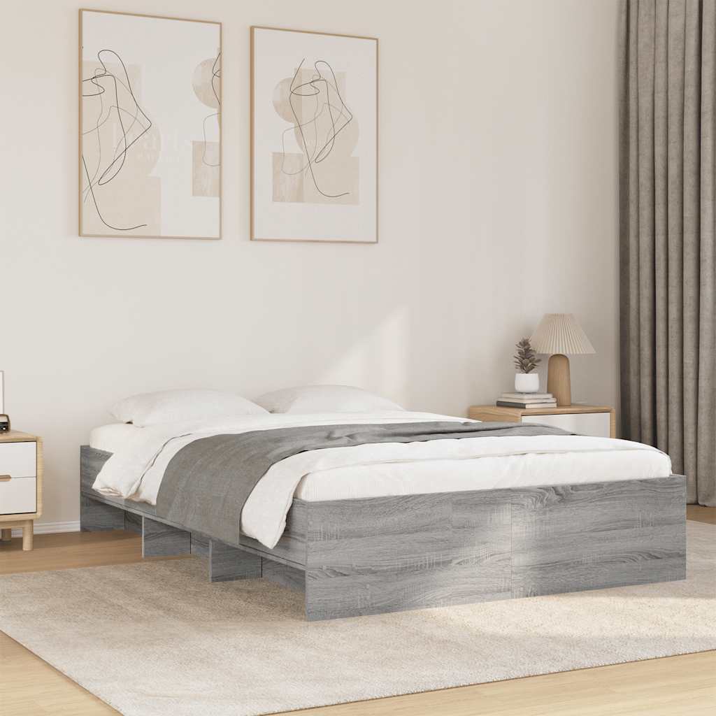 Bettgestell Grau Sonoma 140x190 cm Holzwerkstoff