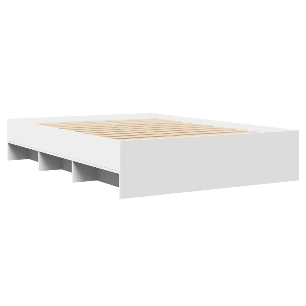 Bettgestell Weiß 135x190 cm Holzwerkstoff