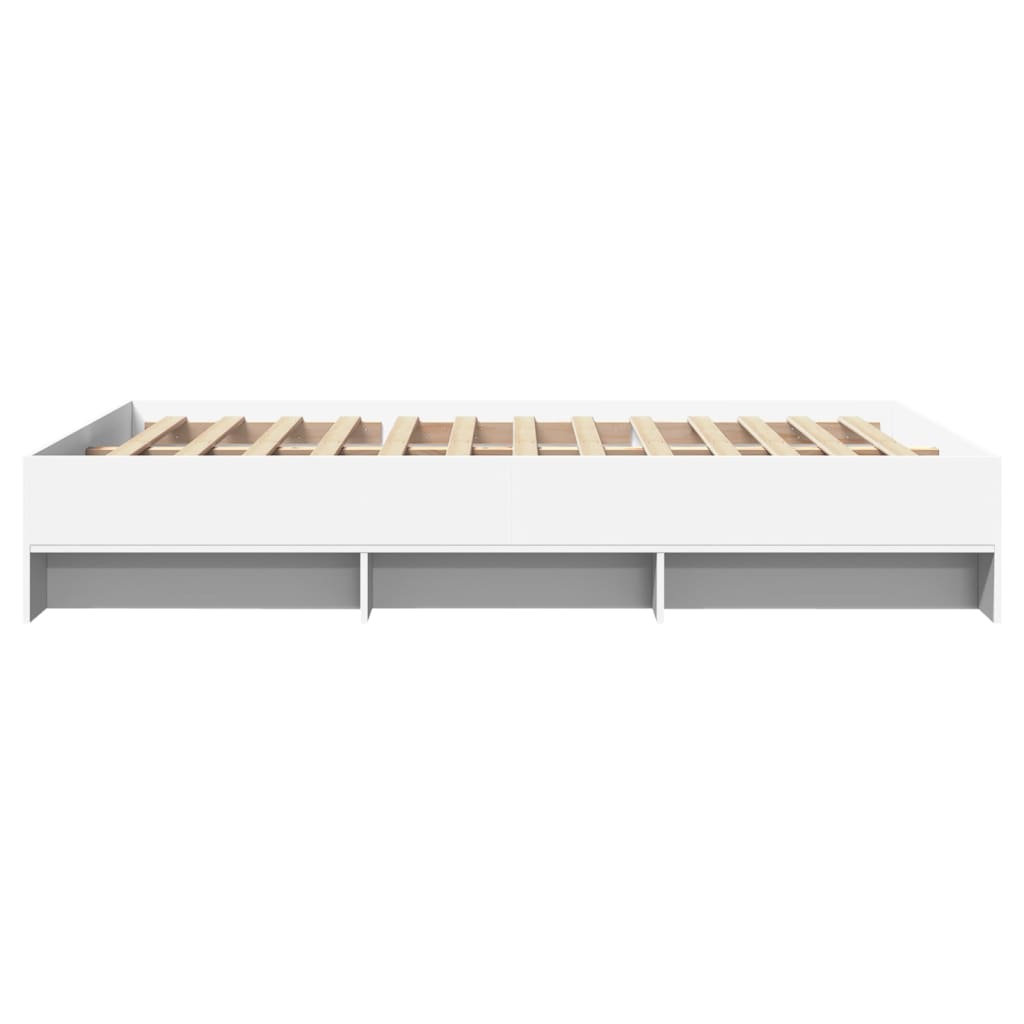 Bettgestell Weiß 135x190 cm Holzwerkstoff
