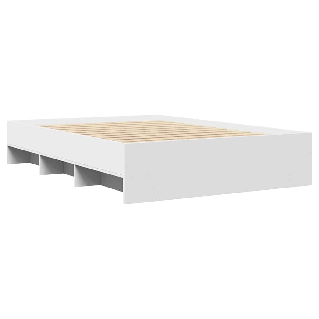 Bettgestell Weiß 135x190 cm Holzwerkstoff
