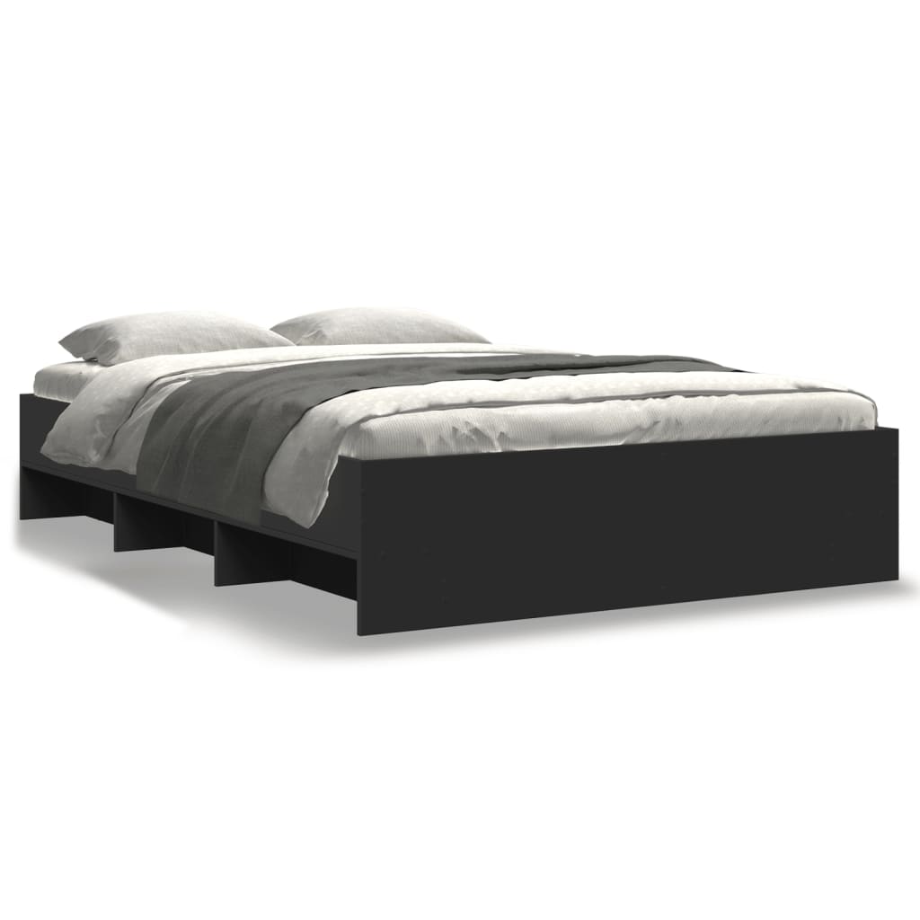 Bettgestell Schwarz 120x190 cm Holzwerkstoff
