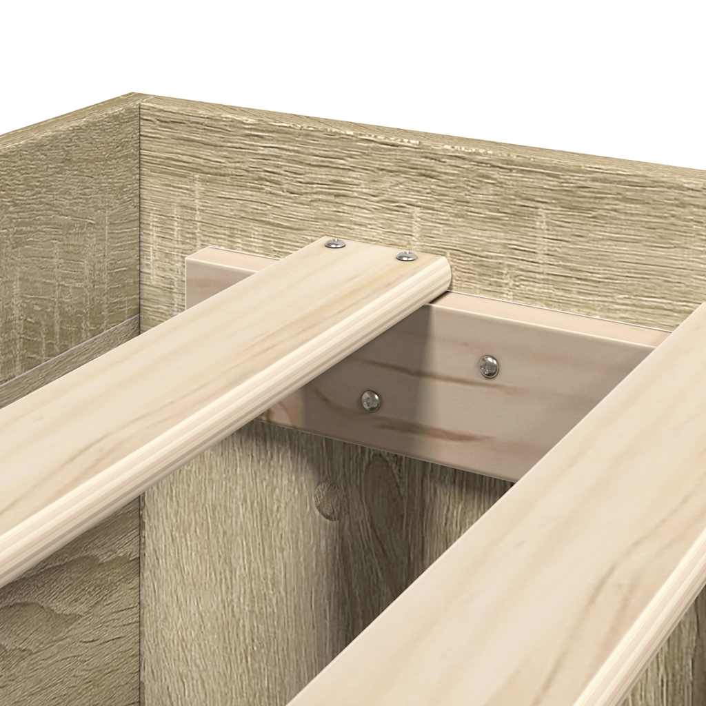 Bettgestell ohne Matratze Sonoma-Eiche 120x190 cm Holzwerkstoff