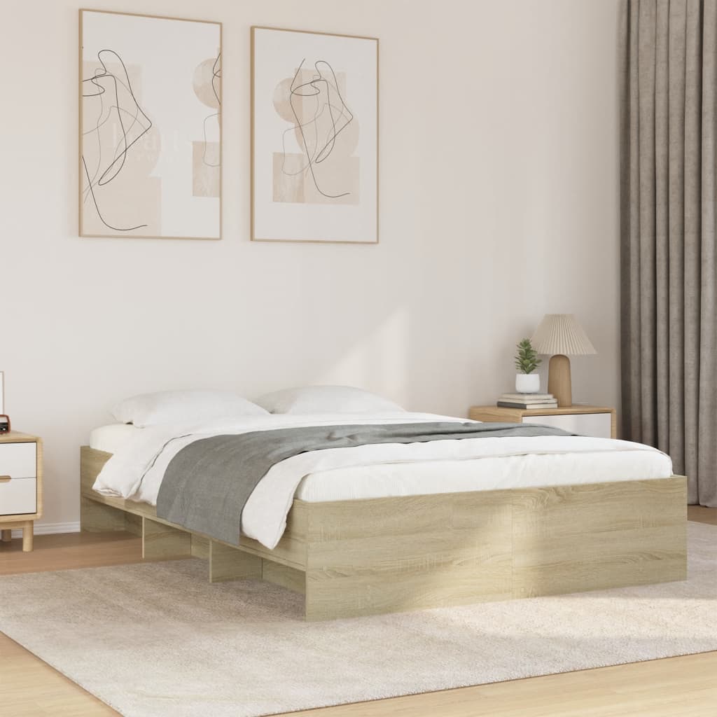 Bettgestell ohne Matratze Sonoma-Eiche 120x190 cm Holzwerkstoff