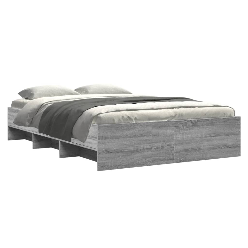 Bed frame Grey Sonoma 120x190 cm wood material