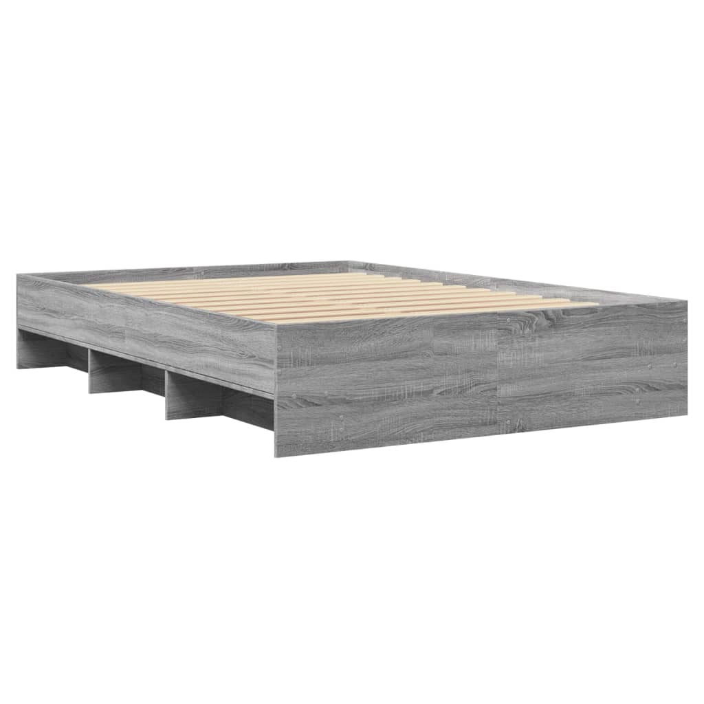 Bed frame Grey Sonoma 120x190 cm wood material