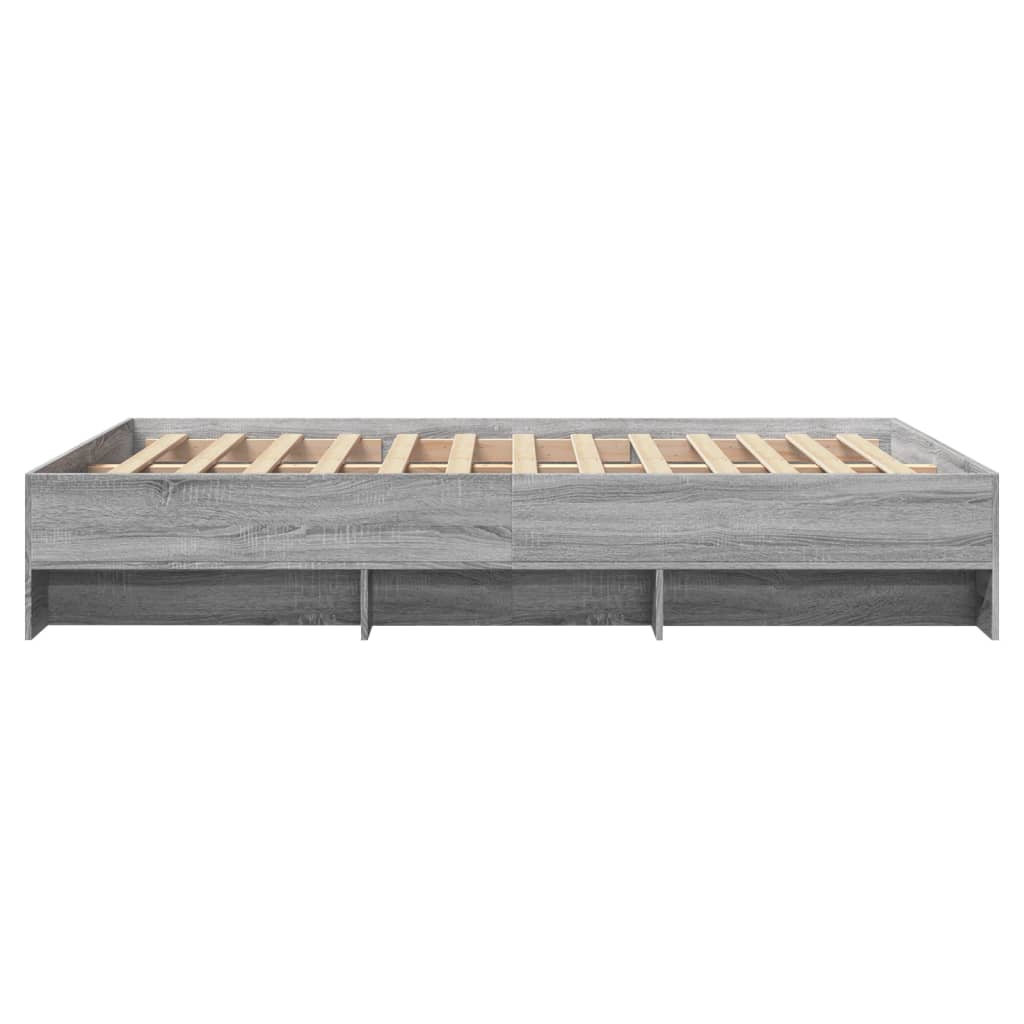 Bed frame Grey Sonoma 120x190 cm wood material