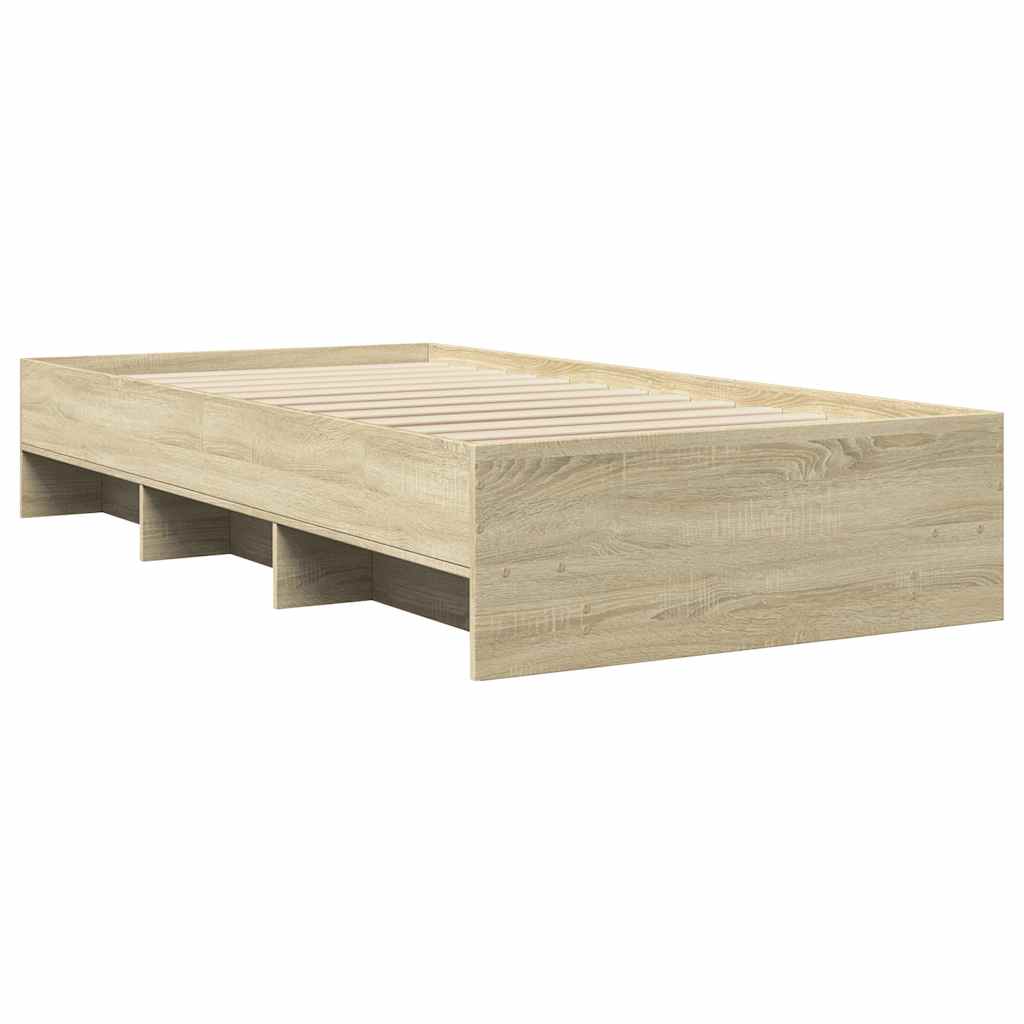 Bettgestell ohne Matratze Sonoma-Eiche 90x190 cm Holzwerkstoff
