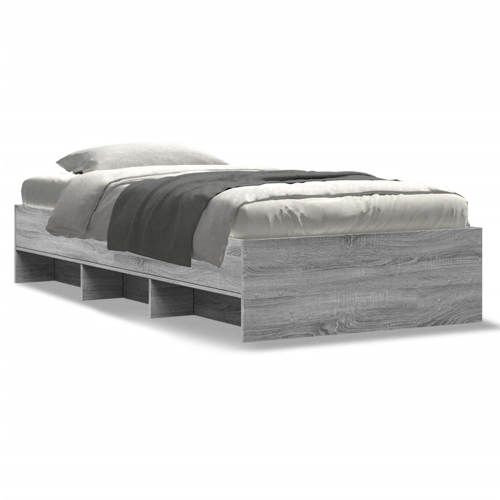 Bed frame Grey Sonoma 90x190 cm wood material