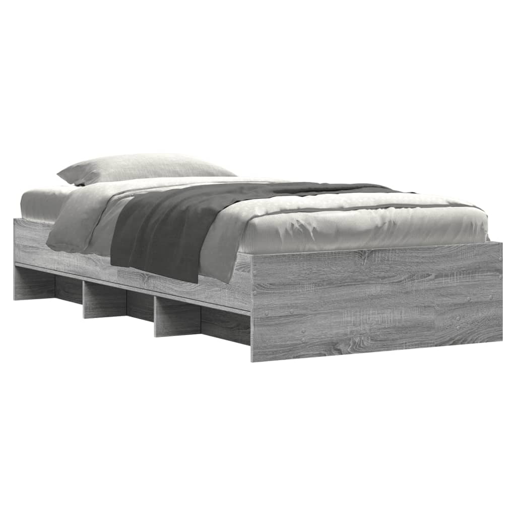Bed frame Grey Sonoma 90x190 cm wood material