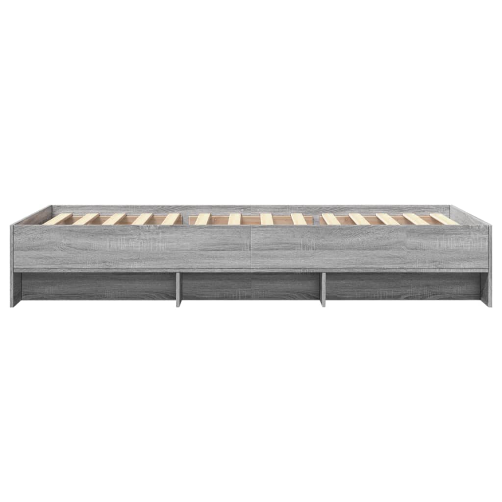 Bed frame Grey Sonoma 75x190 cm wood material