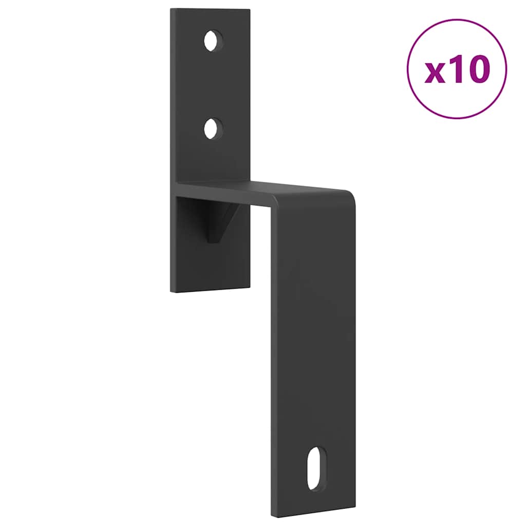 Schiebetürbeschlag-Set 427 cm Stahl Schwarz