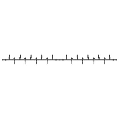 Schiebetürbeschlag-Set 427 cm Stahl Schwarz