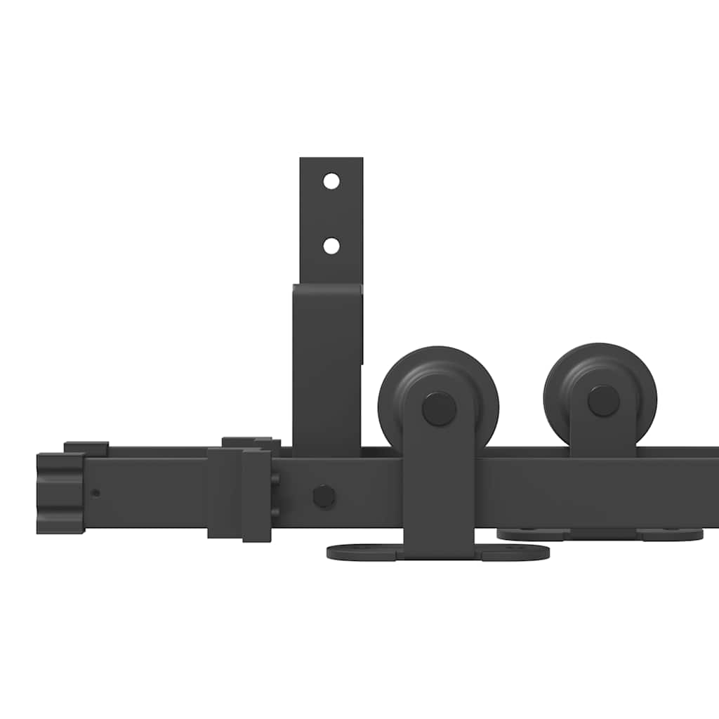 Schiebetürbeschlag-Set 305 cm Stahl Schwarz