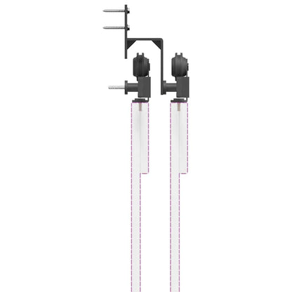 Schiebetürbeschlag-Set 427 cm Stahl Schwarz