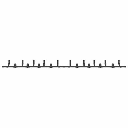 Schiebetürbeschlag-Set 366 cm Stahl Schwarz