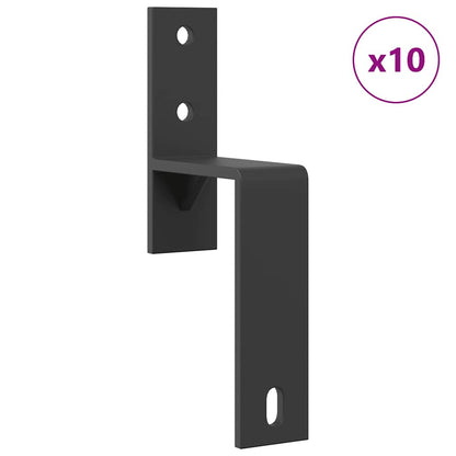 Schiebetürbeschlag-Set 305 cm Stahl Schwarz