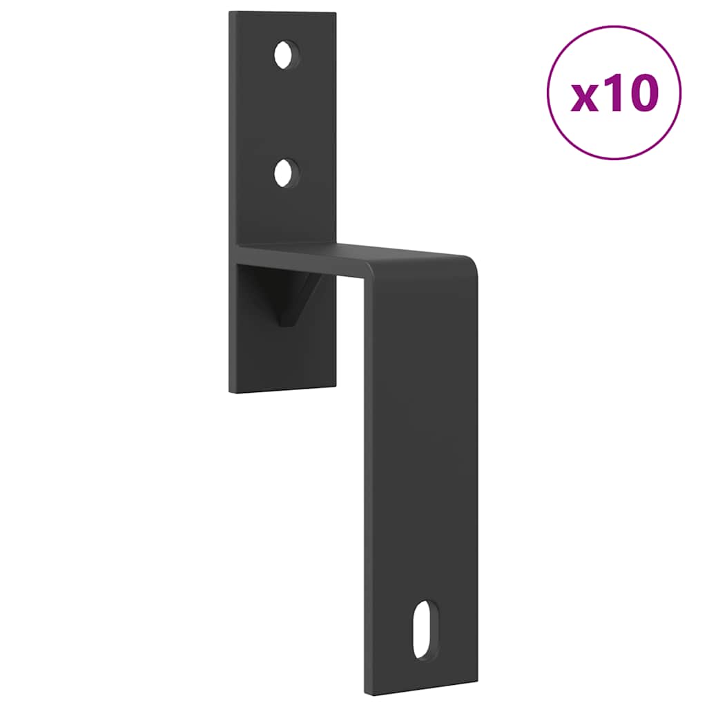 Schiebetürbeschlag-Set 305 cm Stahl Schwarz