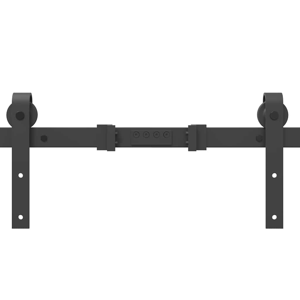 Schiebetürbeschlag-Set 305 cm Stahl Schwarz