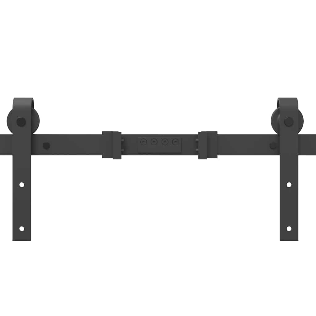 Schiebetürbeschlag-Set 427 cm Stahl Schwarz
