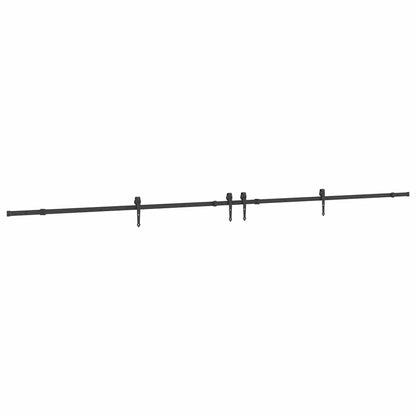 Schiebetürbeschlag-Set 427 cm Stahl Schwarz