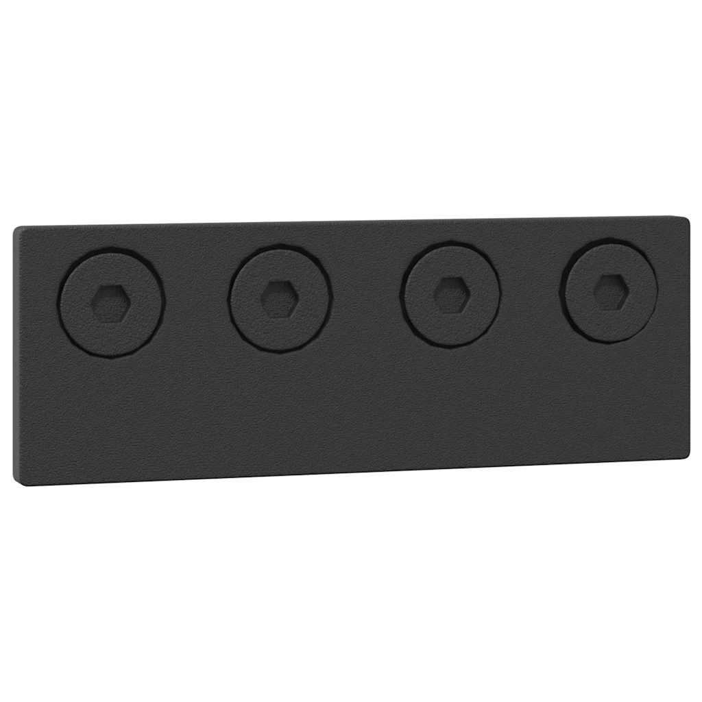 Schiebetürbeschlag-Set 427 cm Stahl Schwarz