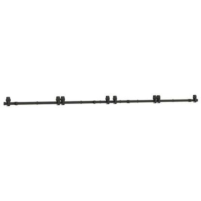 Schiebetürbeschlag-Set 366 cm Stahl Schwarz