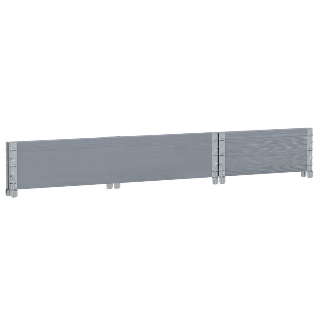 Paletten-Aufsatzrahmen Grau 100x50 cm Massivholz Kiefer