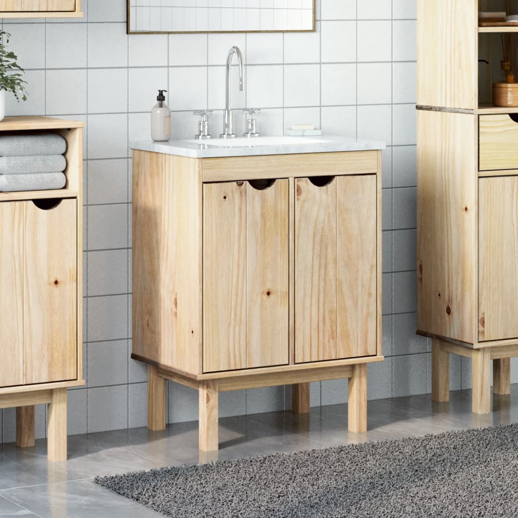 Meuble lavabo OTTA 59x40x80 cm en bois de pin massif