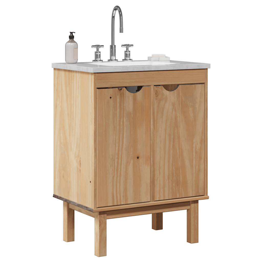 Meuble lavabo OTTA 59x40x80 cm en bois de pin massif