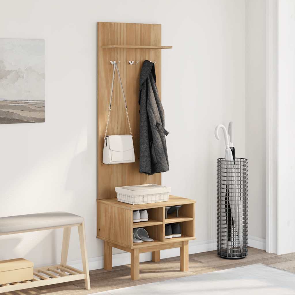Flurgarderobe OTTA 50x40x160 cm Massivholz Kiefer