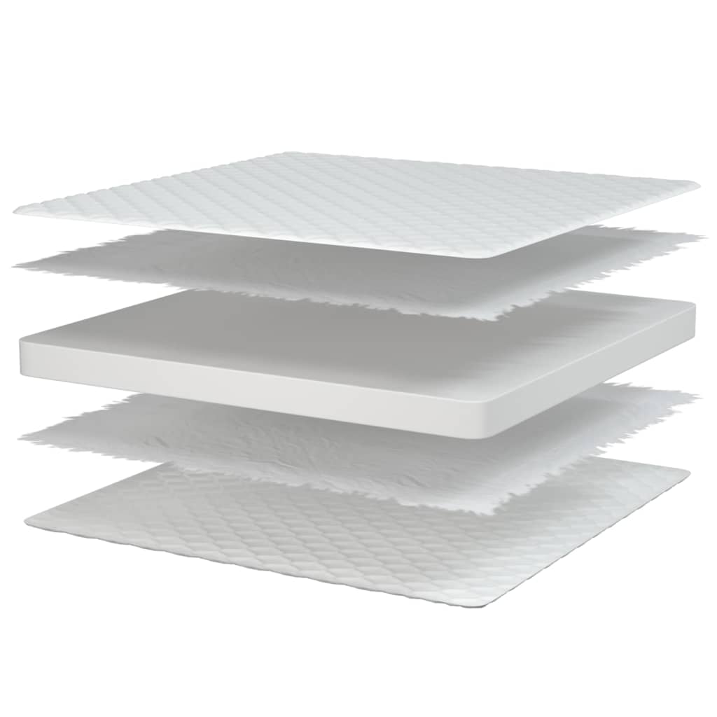 Matelas à mémoire de forme 70x200x17 cm blanc