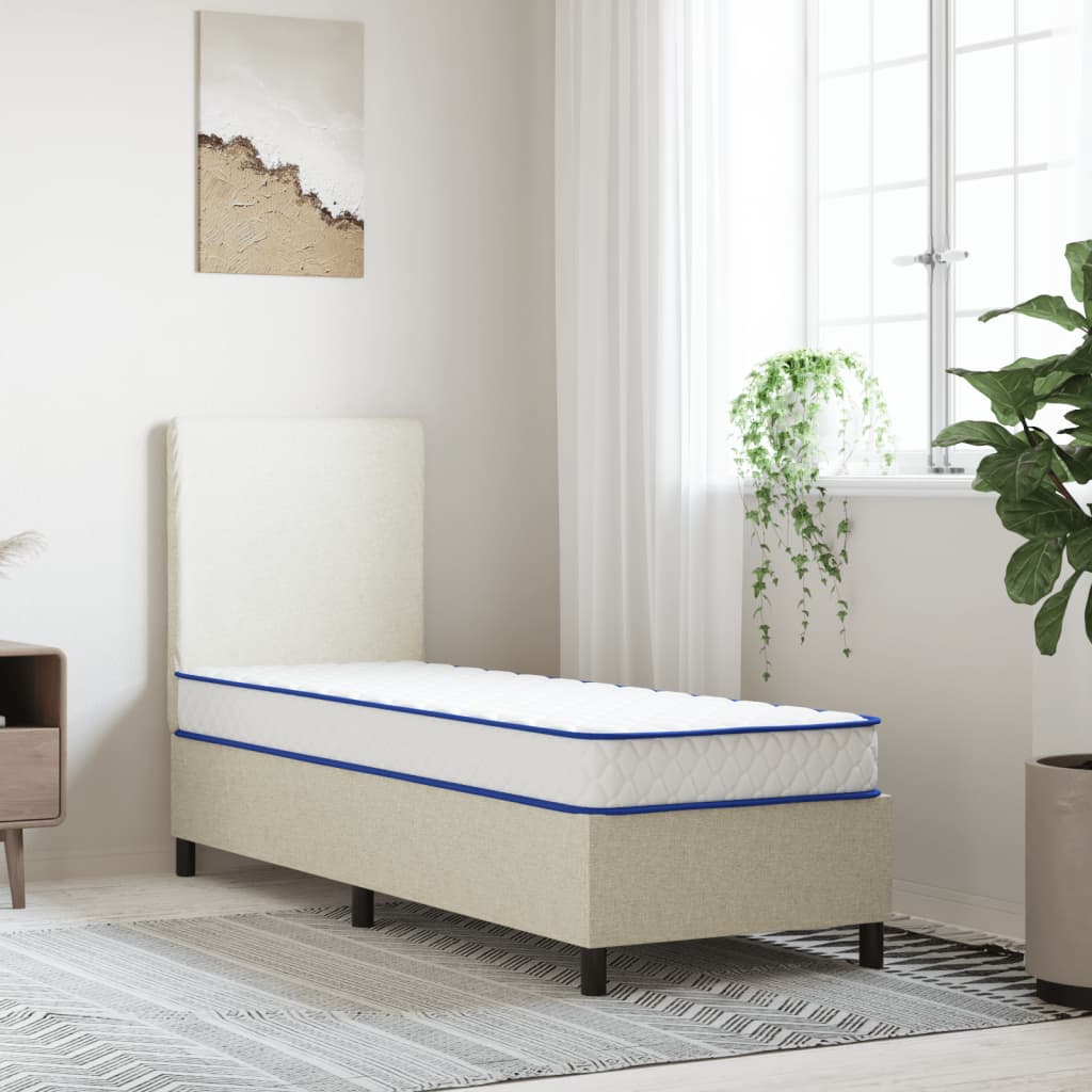 Matelas à mémoire de forme 70x200x17 cm blanc